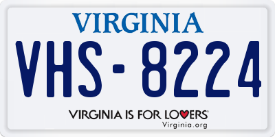 VA license plate VHS8224