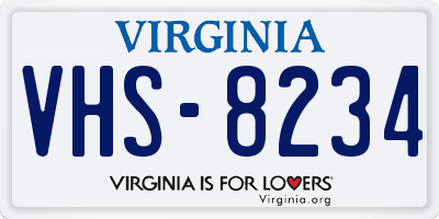 VA license plate VHS8234