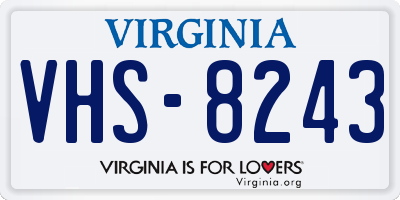 VA license plate VHS8243
