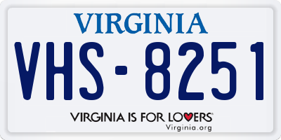 VA license plate VHS8251