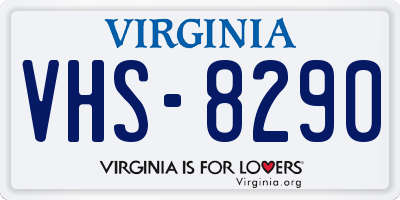 VA license plate VHS8290