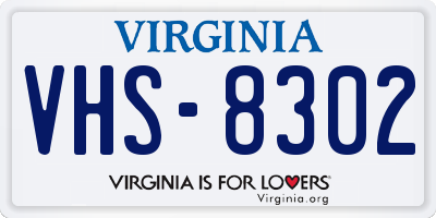 VA license plate VHS8302