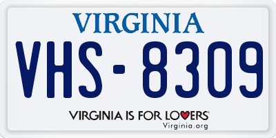 VA license plate VHS8309