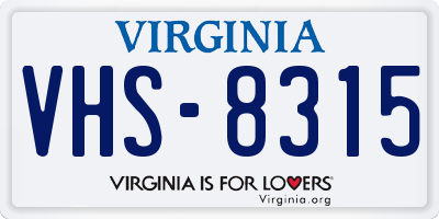 VA license plate VHS8315