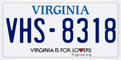 VA license plate VHS8318