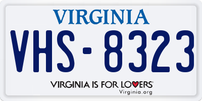 VA license plate VHS8323