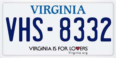 VA license plate VHS8332