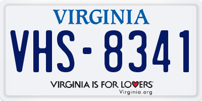 VA license plate VHS8341