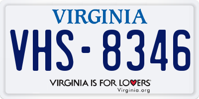 VA license plate VHS8346
