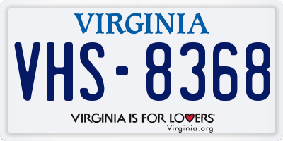 VA license plate VHS8368