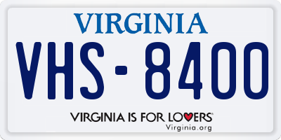 VA license plate VHS8400
