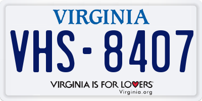 VA license plate VHS8407