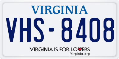 VA license plate VHS8408
