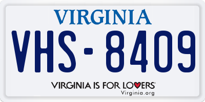 VA license plate VHS8409