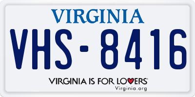 VA license plate VHS8416