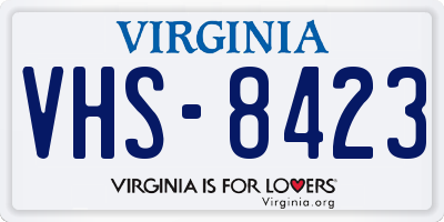 VA license plate VHS8423