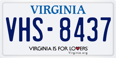 VA license plate VHS8437