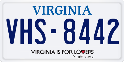 VA license plate VHS8442