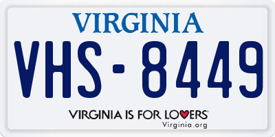 VA license plate VHS8449