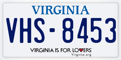 VA license plate VHS8453