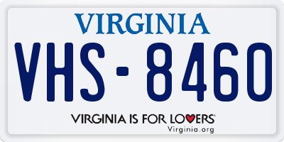 VA license plate VHS8460
