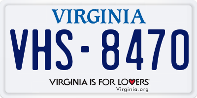 VA license plate VHS8470