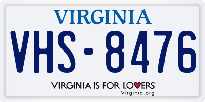 VA license plate VHS8476