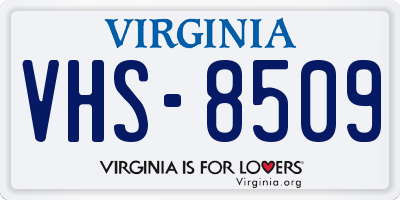 VA license plate VHS8509