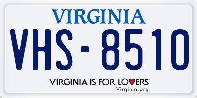 VA license plate VHS8510