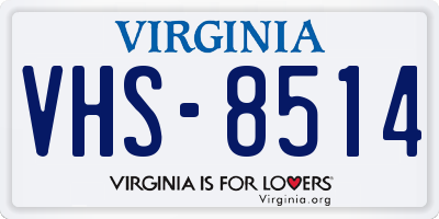 VA license plate VHS8514