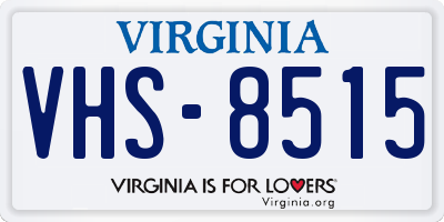 VA license plate VHS8515