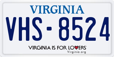 VA license plate VHS8524