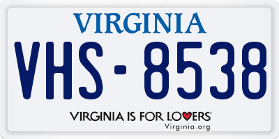 VA license plate VHS8538