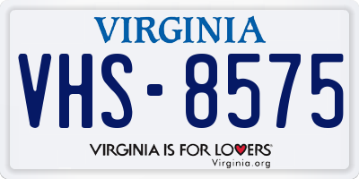 VA license plate VHS8575