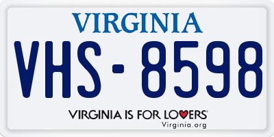 VA license plate VHS8598