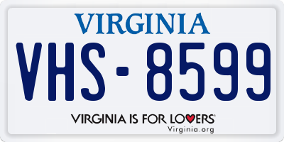 VA license plate VHS8599