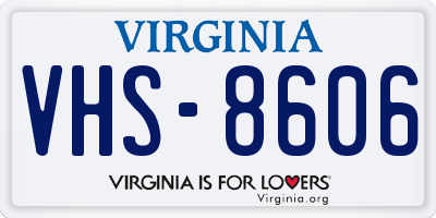 VA license plate VHS8606