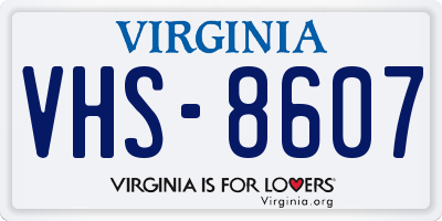 VA license plate VHS8607