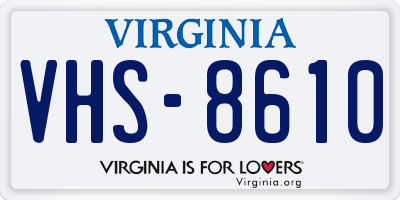 VA license plate VHS8610