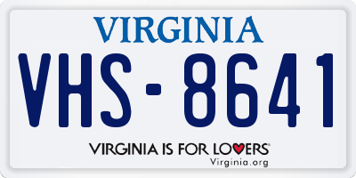 VA license plate VHS8641