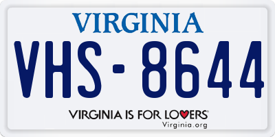 VA license plate VHS8644