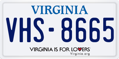VA license plate VHS8665