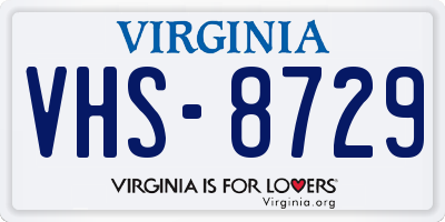 VA license plate VHS8729