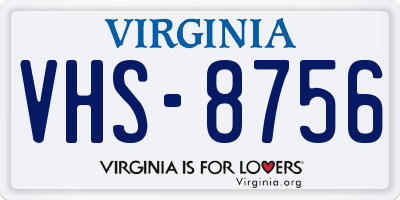 VA license plate VHS8756
