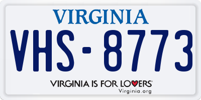 VA license plate VHS8773