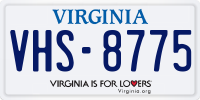 VA license plate VHS8775