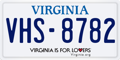 VA license plate VHS8782