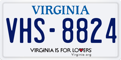 VA license plate VHS8824