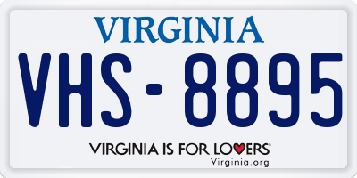 VA license plate VHS8895