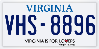 VA license plate VHS8896